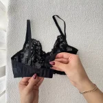 ست شورت و سوتین تور گاز مشکی پلنگی - تصویر 6
